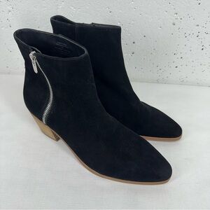 Nordstrom Signature Women's size 40  10 Black Suede Boots with 2 Inch Heel